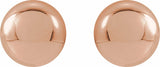 14K Rose 6 mm Ball Earrings