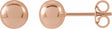 14K Rose Gold 6 mm Ball Earrings