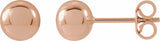 14K Rose Gold 6 mm Ball Earrings