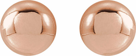 14K Rose 5 mm Ball Earrings