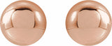 14K Rose Gold 5 mm Ball Earrings