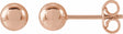 14K Rose Gold 5 mm Ball Earrings