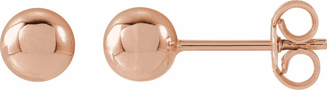 14K Rose Gold 5 mm Ball Earrings