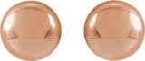 14K Rose Gold 4 mm Ball Earrings
