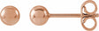 14K Rose Gold 4 mm Ball Earrings