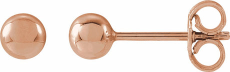 14K Rose Gold 4 mm Ball Earrings
