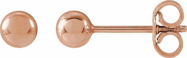 14K Rose Gold 4 mm Ball Earrings