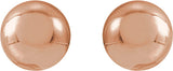 14K Rose Gold 3 mm Ball Earrings