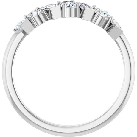 14K White 1/2 CTW Natural Diamond Anniversary Band