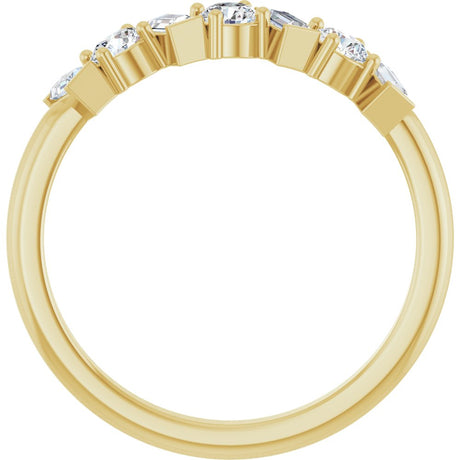 14K Yellow 1/2 CTW Lab-Grown Diamond Anniversary Band