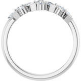 14K White Gold 1/2 CTW Natural Diamond Anniversary Band