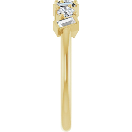 14K Yellow Gold 1/2 CTW Lab-Grown Diamond Anniversary Band