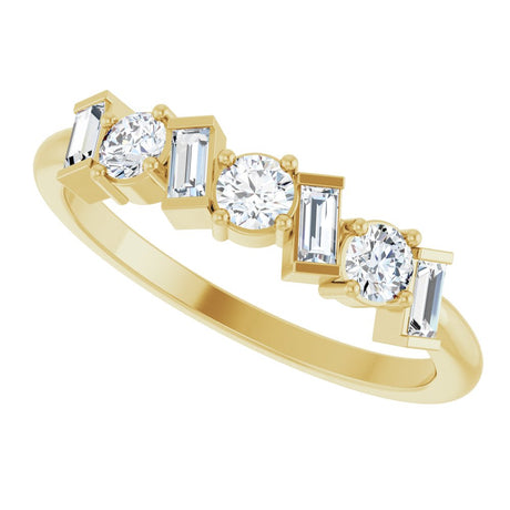 14K Yellow 1/2 CTW Natural Diamond Anniversary Band
