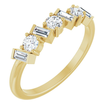14K Yellow 1/2 CTW Lab-Grown Diamond Anniversary Band