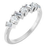 14K White 1/2 CTW Natural Diamond Anniversary Band