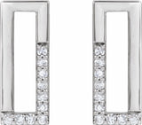14K White Gold 1/10 CTW Natural Diamond Earrings