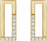 14K Yellow Gold 1/10 CTW Natural Diamond Earrings