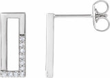 14K White Gold 1/10 CTW Natural Diamond Earrings