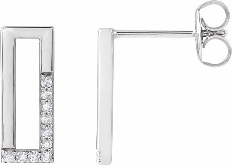 14K White Gold 1/10 CTW Natural Diamond Earrings