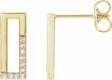 14K Yellow Gold 1/10 CTW Natural Diamond Earrings