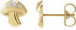 14K Yellow Gold .05 CTW Natural Diamond Mushroom Earrings