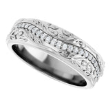 14K White Gold 1/5 CTW Natural Diamond Band