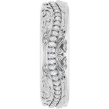 14K White Gold 1/5 CTW Natural Diamond Band