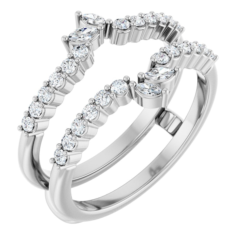 14K White Gold 1/2 CTW Lab-Grown Diamond Ring Guard