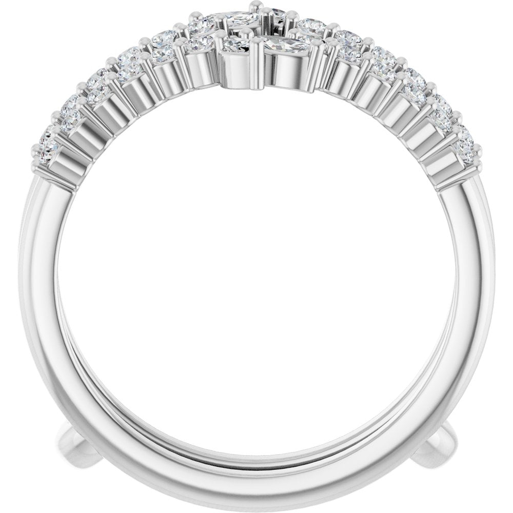 14K White Gold 1/2 CTW Lab-Grown Diamond Ring Guard