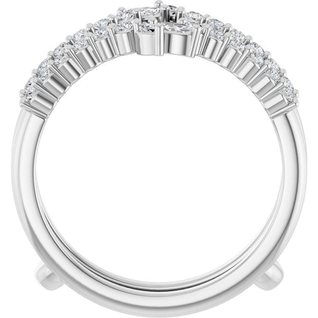 14K White Gold 1/2 CTW Lab-Grown Diamond Ring Guard