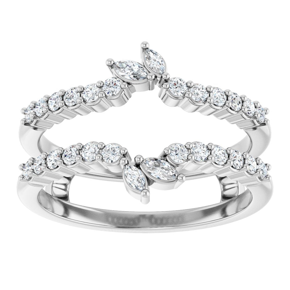 14K White Gold 1/2 CTW Lab-Grown Diamond Ring Guard