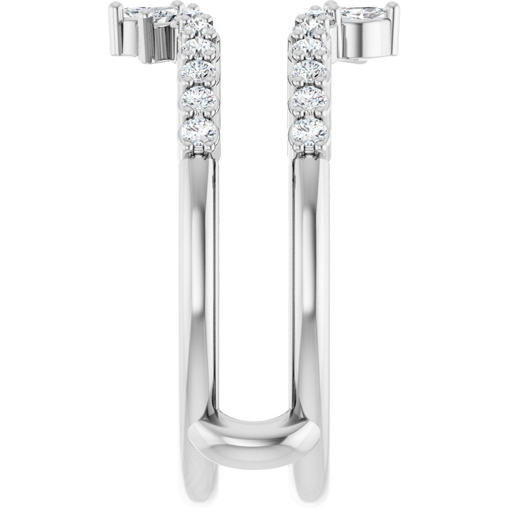 14K White Gold 1/2 CTW Lab-Grown Diamond Ring Guard