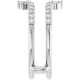 14K White Gold 1/2 CTW Lab-Grown Diamond Ring Guard