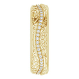 14K Yellow Gold 1/5 CTW Natural Diamond Band