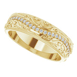 14K Yellow Gold 1/5 CTW Natural Diamond Band