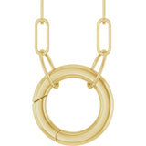 18K Yellow Gold-Plated Sterling Silver Circle Charm 18" Necklace