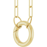18K Yellow Gold-Plated Sterling Silver Circle Charm 18" Necklace