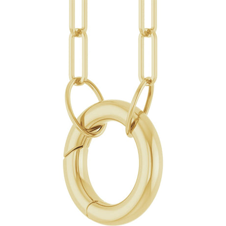 18K Yellow Gold-Plated Sterling Silver Circle Charm 18" Necklace