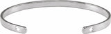 Sterling Silver Engravable Pierced Heart Cuff 7" Bracelet