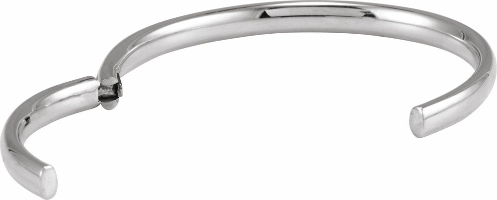 Sterling Silver 5 mm Hinged Cuff 7" Bracelet