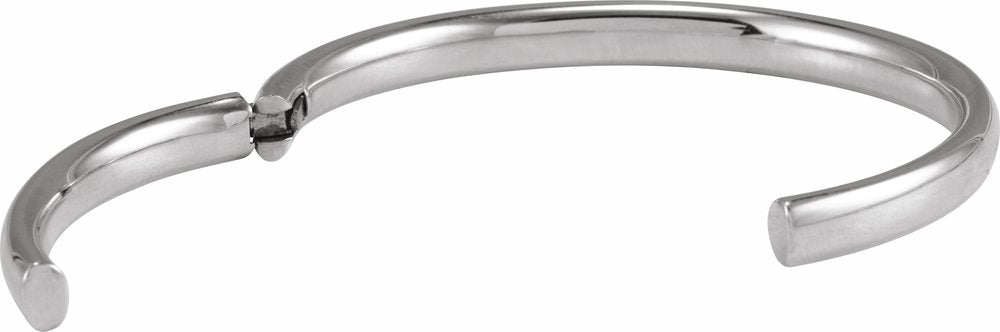 Sterling Silver 6 mm Hinged Cuff 7" Bracelet