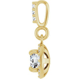 14K Yellow Gold 1/3 CTW Natural Diamond Halo-Style Pendant