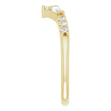 14K Yellow 1/4 CTW Natural Diamond Contour Band