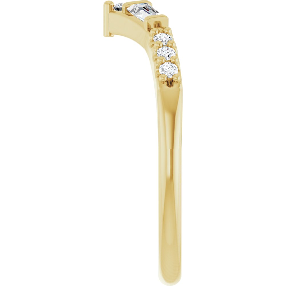14K Yellow Gold 1/4 CTW Lab-Grown Diamond Contour Band