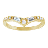 14K Yellow Gold 1/4 CTW Natural Diamond Contour Band