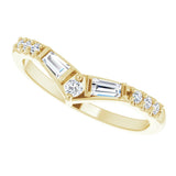 14K Yellow 1/4 CTW Natural Diamond Contour Band