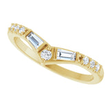 14K Yellow Gold 1/4 CTW Natural Diamond Contour Band