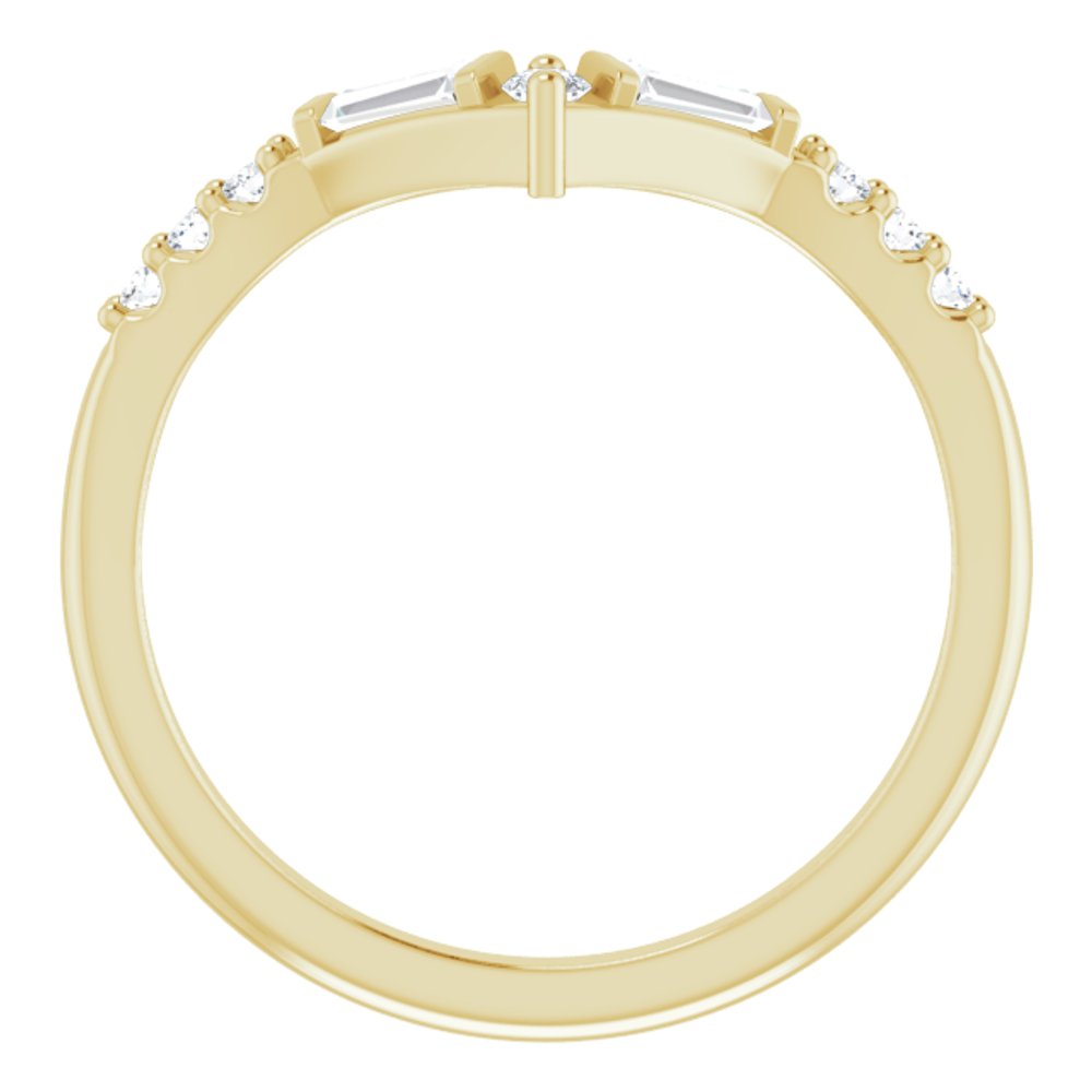 14K Yellow 1/4 CTW Natural Diamond Contour Band