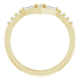 14K Yellow 1/4 CTW Natural Diamond Contour Band