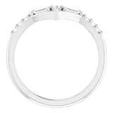 14K White 1/4 CTW Natural Diamond Contour Band